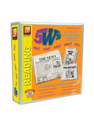 5 W's Fiction & Nonfiction Stories & Comprehension Activities 148-Page Classroom Binder Program 5 W's Fiction & Nonfiction Stories & Comprehension Activities 148-Page Classroom Binder Program