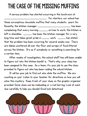 A Mystery Game: The Case of the Missing Muffins A Mystery Game: The Case of the Missing Muffins