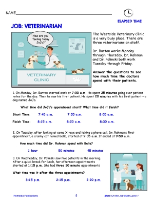 On the Job & More on the Job Math Set: Levels 1 & 2 On the Job & More on the Job Math Set: Levels 1 & 2