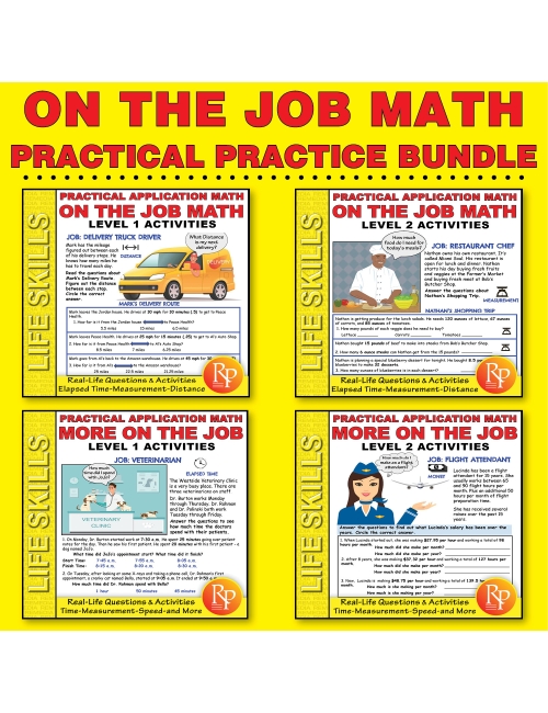 On the Job & More on the Job Math Set: Levels 1 & 2