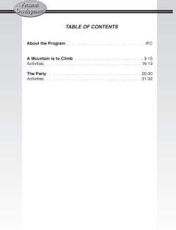 Personal Development for Success: A Mountain is to Climb