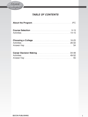 Personal Development for Success: Choosing a College & Career Decision Making Personal Development for Success: Choosing a College & Career Decision Making