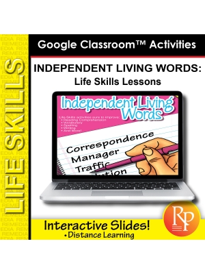 Independent Living Words - Life Skills Vocabulary Lessons for Google Classroom Independent Living Words - Life Skills Vocabulary Lessons for Google Classroom