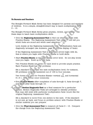Multiplication: Straight Forward Math Series Multiplication: Straight Forward Math Series