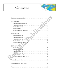 Subtraction: Straight Forward Math Series Subtraction: Straight Forward Math Series