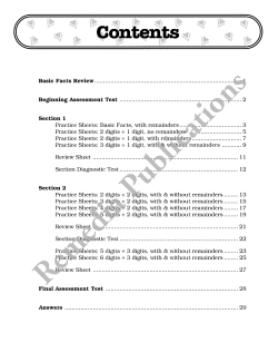 Advanced Division: Straight Forward Math Series (Advanced Edition) Advanced Division: Straight Forward Math Series (Advanced Edition)