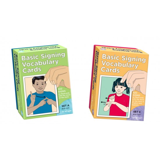 Basic Signing Vocabulary: Sign Language Flash Cards (2 Box Sets)