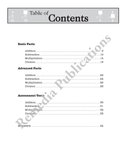 Mastery Tests: Straight Forward Math Series Mastery Tests: Straight Forward Math Series