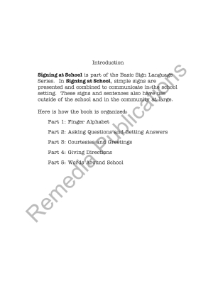 Signing At School: Beginning Sign Language Series Signing At School: Beginning Sign Language Series