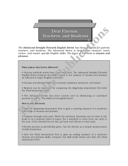 Clauses & Phrases: Advanced Straight Forward English Series Clauses & Phrases: Advanced Straight Forward English Series