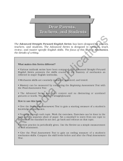 Mechanics: Straight Forward Advanced English Series Mechanics: Straight Forward Advanced English Series