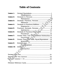 Puzzles & Practice: Decimals Puzzles & Practice: Decimals