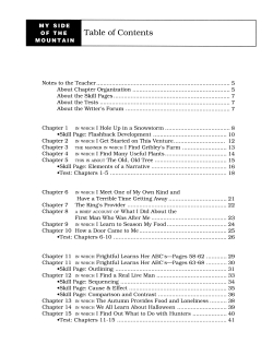 My Side of the Mountain: Discovering Literature Teaching Guide My Side of the Mountain: Discovering Literature Teaching Guide