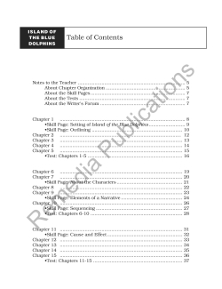 Island of the Blue Dolphins: Discovering Literature Teaching Guide Island of the Blue Dolphins: Discovering Literature Teaching Guide