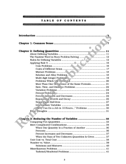 Solving Word Problems: Applied Math Series Solving Word Problems: Applied Math Series