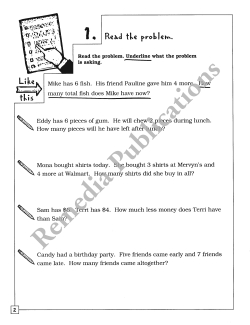 Word Problems Addition & Subtraction: Straight Forward Math Series (Book 1) Word Problems Addition & Subtraction: Straight Forward Math Series (Book 1)
