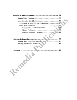 Basic Equations: Applied Math Series Basic Equations: Applied Math Series