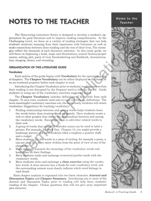 Redwall: Discovering Literature Teaching Guide Redwall: Discovering Literature Teaching Guide