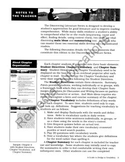 BRIDGE TO TERABITHIA: DISCOVERING LITERATURE TEACHING GUIDE BRIDGE TO TERABITHIA: DISCOVERING LITERATURE TEACHING GUIDE