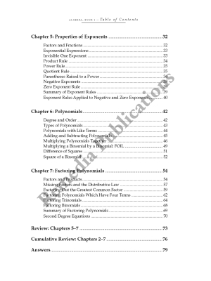Algebra Book 1: Straight Forward Math Series (Large Edition) Algebra Book 1: Straight Forward Math Series (Large Edition)