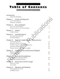 Circles: Studies in Geometry Series Circles: Studies in Geometry Series