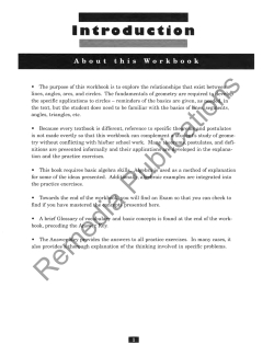 Circles: Studies in Geometry Series Circles: Studies in Geometry Series