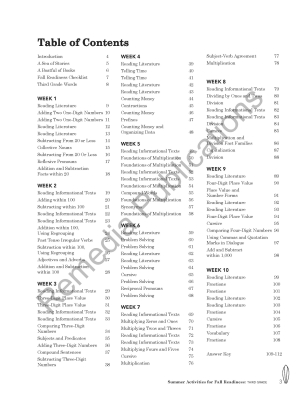 Summer Activities for Fall Readiness (Grade 3) Summer Activities for Fall Readiness (Grade 3)