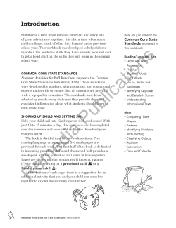 Summer Activities for Fall Readiness (4-Book Set) Summer Activities for Fall Readiness (4-Book Set)