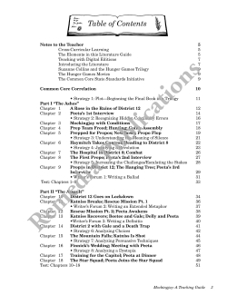 Mockingjay: Discovering Literature Teaching Guide Mockingjay: Discovering Literature Teaching Guide