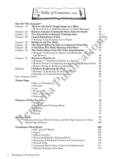 Mockingjay: Discovering Literature Teaching Guide Mockingjay: Discovering Literature Teaching Guide