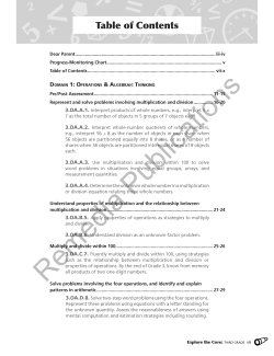 Explore the Core: Math Problem Solving & Projects (Grade 3) Explore the Core: Math Problem Solving & Projects (Grade 3)