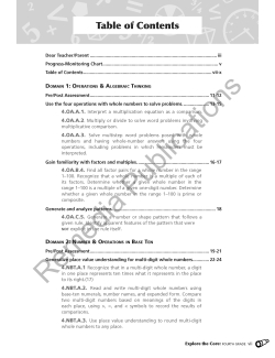Explore the Core: Math Problem Solving & Projects (Grade 4) Explore the Core: Math Problem Solving & Projects (Grade 4)