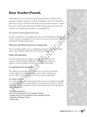 Explore the Core: Math Problem Solving & Projects (Grade 5) Explore the Core: Math Problem Solving & Projects (Grade 5)