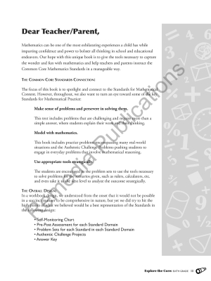 Explore the Core: Math Problem Solving & Projects (Grade 6) Explore the Core: Math Problem Solving & Projects (Grade 6)