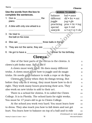 Reading for Speed & Content (Gr. 2-3) Reading for Speed & Content (Gr. 2-3)