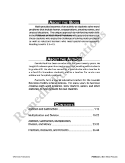 FUNbook of Math Word Problems FUNbook of Math Word Problems