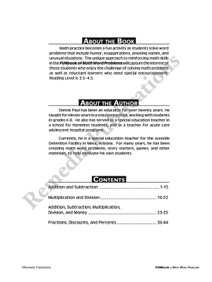 FUNbook of Math Word Problems FUNbook of Math Word Problems