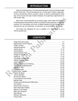 Daily Comprehension: September Daily Comprehension: September