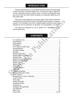 Daily Comprehension: November Daily Comprehension: November