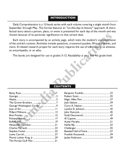 Daily Comprehension: January Daily Comprehension: January