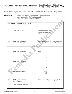 Step-by-Step Word Problems (2-Book Set) Step-by-Step Word Problems (2-Book Set)