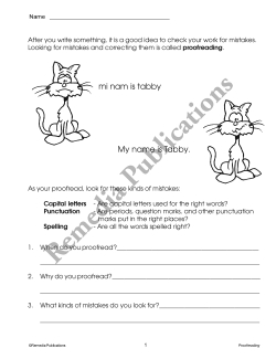 Proofreading (Gr. 3-4) Proofreading (Gr. 3-4)