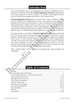 Percents: Practical Application Percents: Practical Application