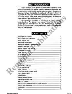 Personal Care Series: Exercise Personal Care Series: Exercise