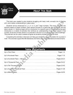 Place Value Activities Place Value Activities
