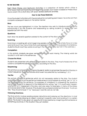 Sight Word Stories & Seatwork Activities (Book 2) Sight Word Stories & Seatwork Activities (Book 2)