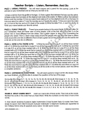 Listen, Remember, and Do (Grades 3-4)