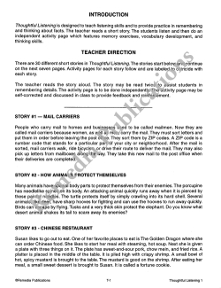 Thoughtful Listening (Grades 3-4) Thoughtful Listening (Grades 3-4)
