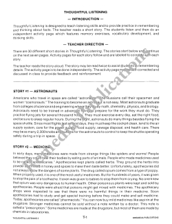 Thoughtful Listening (Grades 5-6) Thoughtful Listening (Grades 5-6)