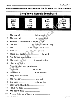 Fun With Phonics: Long Vowels Fun With Phonics: Long Vowels